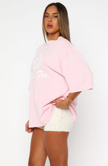 Own Your Glow Oversized Tee Pink