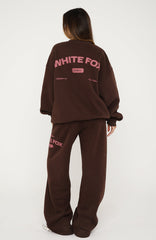 Studio 17 Raven Wide Leg Sweatpants Chocolate