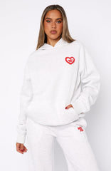 11th Street City Girl At Heart Oversized Hoodie Cherry Glaze
