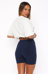 Offstage Ribbed Bike Shorts Space Navy