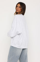 Major Upgrade Oversized Drop Shoulder Sweater Grey Marle