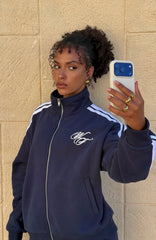 Studio 17 Odessa Oversized Zip Jacket Navy