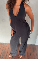 Mystic Mist Halter Top Black