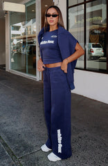 Ready To Go Wide Leg Sweatpants Navy