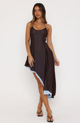 Dreaming About You Maxi Dress Chocolate/Baby Blue