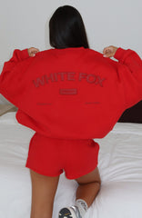Studio 17 Raven Oversized Drop Shoulder Sweater Red
