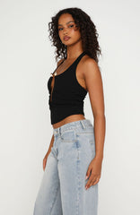 The Less I Know Halter Top Black