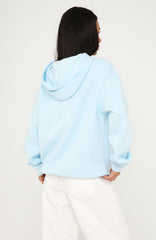 Sunkissed Bloom Oversized Hoodie Blue