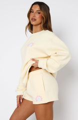 Keep Blooming Lounge Shorts Lemon