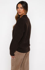 Unbreakable Bond Knit Jacket Chocolate
