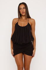 Bound To Slay Mini Dress Chocolate