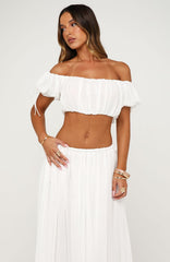 Flounce Flirt Top White