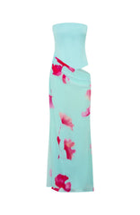 Peach Fizz Strapless Maxi Dress Amalfi Muse