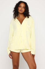Airplane Mode Modal Pyjama Shorts Lemon
