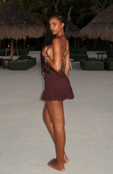 Back To Dazzle Mini Dress Chocolate