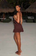 Back To Dazzle Mini Dress Chocolate