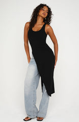 Calm And Collected Longline Top Black