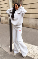 Club 14 Cassie Wide Leg Sweatpants Grey Marle
