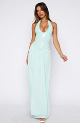 Dance Floor Diva Sequin Maxi Dress Baby Blue