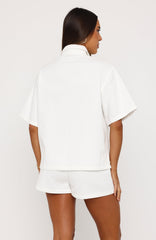 Denim Daydream Shorts White