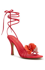 Erina Wrap Heels Raspberry