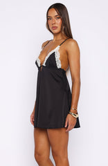 Far Off Places Mini Dress Black/Cream