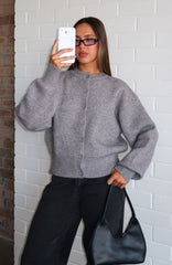 Filipa Knit Cardigan Grey Marle