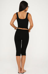 Focus On The Good Capri Pants Black