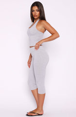 Focus On The Good Capri Pants Grey Marle