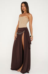 Girl's Weekend Maxi Skirt Chocolate