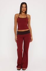 Glow Game Flare Pants Red