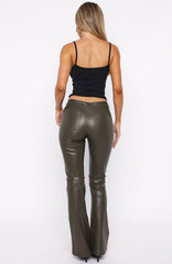 Good Luck Guaranteed PU Pants Olive