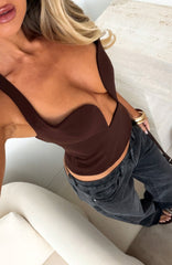 Heart On The Line Bustier Chocolate
