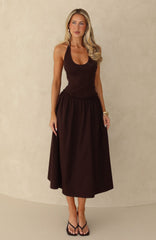 Hot Honey Haze Midi Dress Chocolate