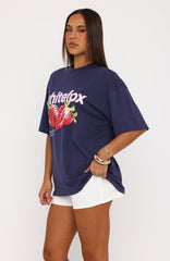 Juicy Gossip Oversized Tee Navy