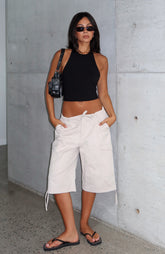 Just My Type Cargo Shorts Stone