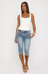 Latisha Low Rise Capri Jeans Vintage Light Blue