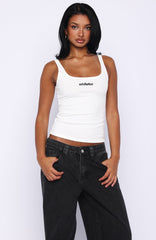 Lost In The Moment Tank Top White