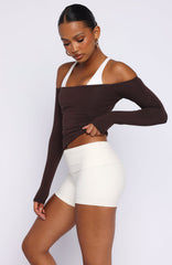 Mad For You Long Sleeve Top Dark Chocolate