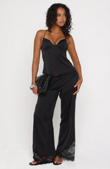 Manhattan Midnight Lace Insert Pants Black