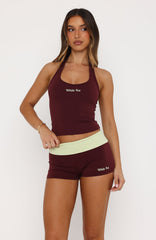 Most Likely Halter Top Plum