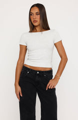 Not Like The Rest Short Sleeve Top Grey Marle