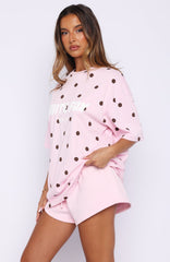 Offstage Printed Oversized Tee Posy Polka Dot