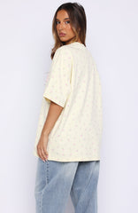 Offstage Printed Oversized Tee Lemon Ditsy