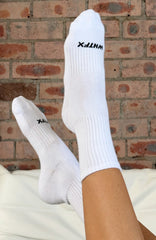 One More Look Socks White