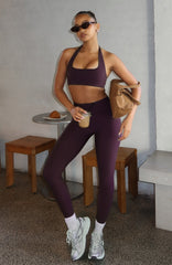 Go Getter High Waisted Leggings Midnight Plum