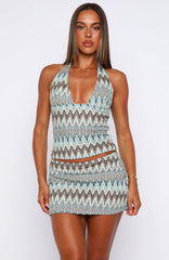 Rebel Hour Mini Skirt Ocean Waves