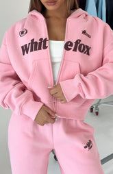 Release 15 Janie Boxy Zip Front Hoodie Pink