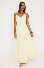 So Lovely Maxi Dress Lemon