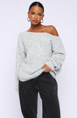 Softer Love Knit Sweater Grey Marle